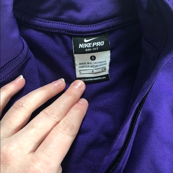 Nike 1/4 Zip Purple - Picture 4 of 5
